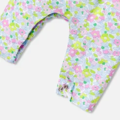 Salopette bébé fille en tissu Liberty - blanc/multicolore