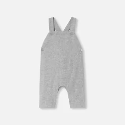 Salopette bébé garçon en flanelle - gris chine clair jacadi