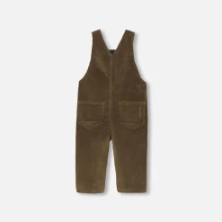 Salopette bébé garçon en velours côtelé - bronze