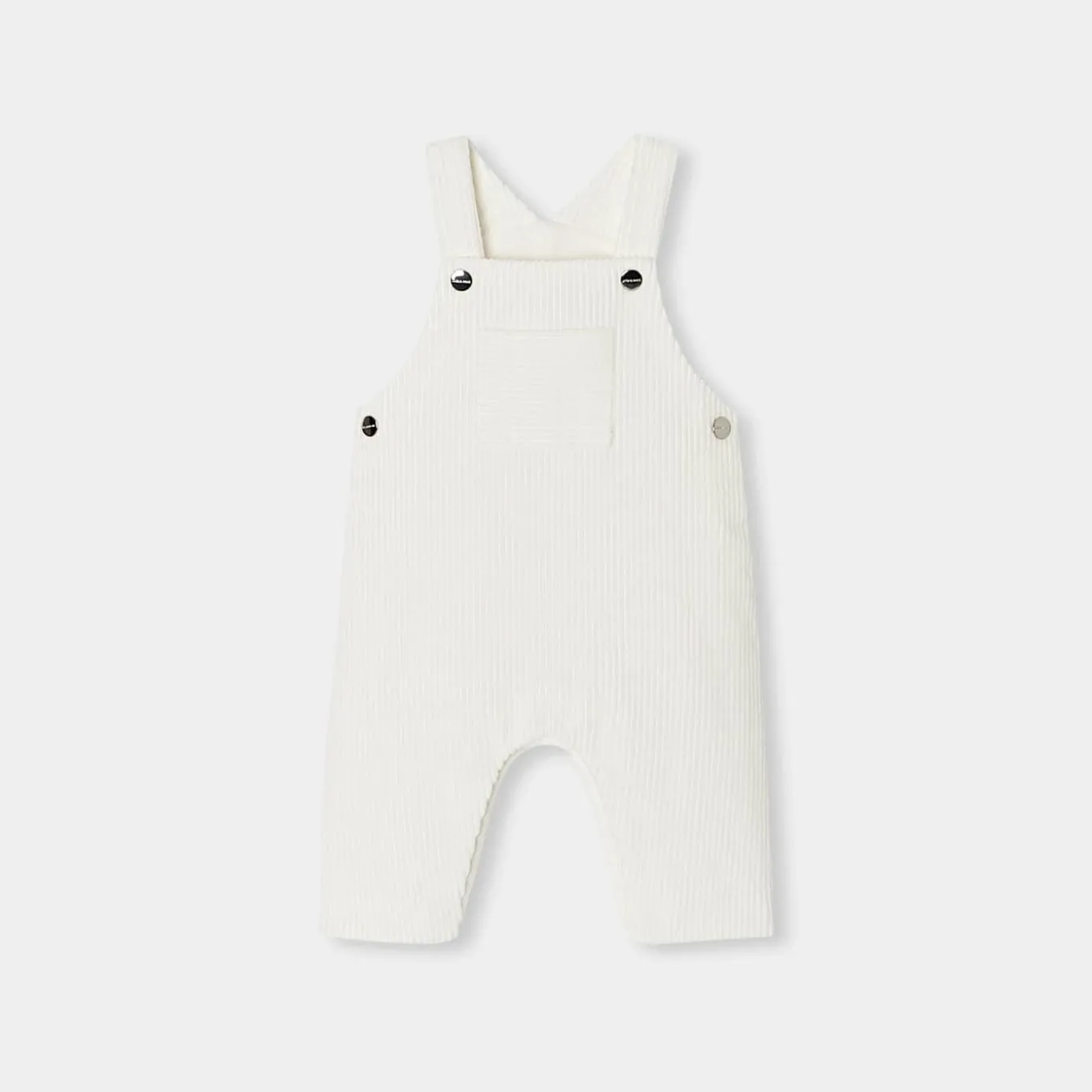 Salopette bébé garçon en velours - blanc doux jacadi