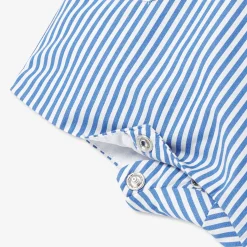 Salopette courte bébé garçon - blanc/bleu