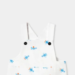 Salopette courte bébé garçon - blanc/multicolore