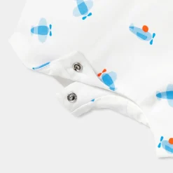 Salopette courte bébé garçon - blanc/multicolore