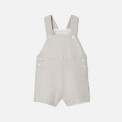 Salopette en lin bébé garçon - gris souris