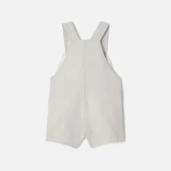 Salopette en lin bébé garçon - gris souris