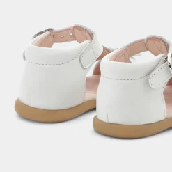 Sandales bébé fille en cuir - blanc jacadi