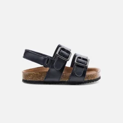 Sandales bébé garçon en cuir lisse - marine jacadi
