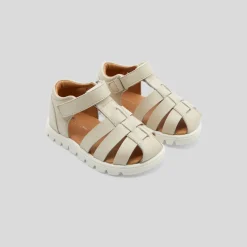 Sandales bébé garçon en cuir - blanc doux jacadi