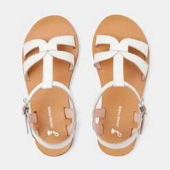 Sandales enfant fille en cuir - blanc jacadi
