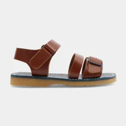 Sandales enfant garçon en cuir lisse - naturel