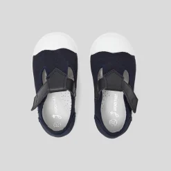 Sandalettes bébé garçon en toile - marine jacadi