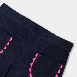 Short bébé fille en jean - denim fonce