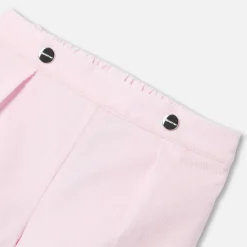 Short bébé fille en velours - rose poudre jacadi