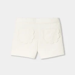 Short bébé fille en velours milleraies - blanc doux jacadi