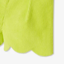 Short bébé fille en velours - lime