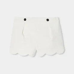 Short bébé fille en velours - blanc doux jacadi