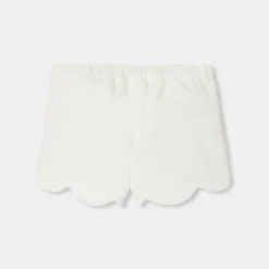 Short bébé fille en velours - blanc doux jacadi