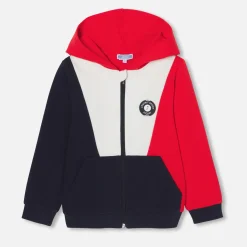 Sweat à capuche enfant - marine/multicolore