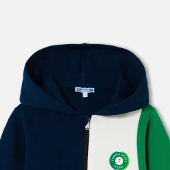 Sweat à capuche enfant garçon - marine/vert