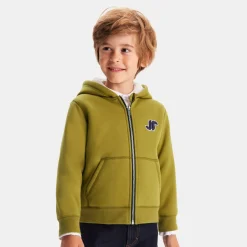 Sweat à capuche enfant garçon - vert lichen