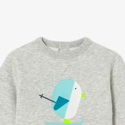 Sweat bébé garçon doublé en sherpa - gris chine clair jacadi