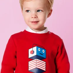 Sweat bébé garçon en molleton - rouge jacadi