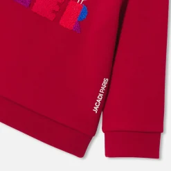 Sweat bébé garçon en molleton - rouge rubis