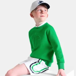 Sweat enfant en piqué de coton - vert