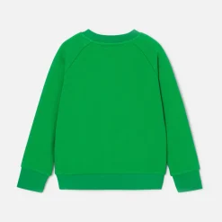 Sweat enfant en piqué de coton - vert