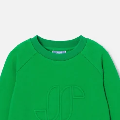 Sweat enfant en piqué de coton - vert