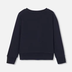 Sweat enfant fille en molleton - marine jacadi