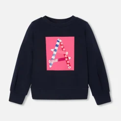 Sweat enfant fille en molleton - marine jacadi