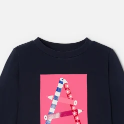 Sweat enfant fille en molleton - marine jacadi