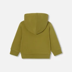 Sweat zippé bébé garçon - vert lichen