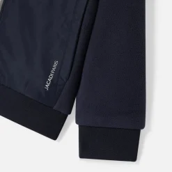 Sweat zippé en micropolaire garçon - marine jacadi