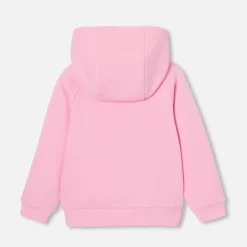 Sweat zippé enfant fille - rose tendre