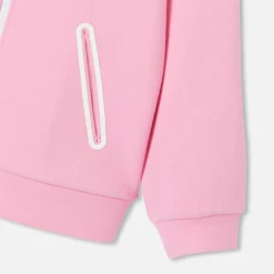 Sweat zippé enfant fille - rose tendre
