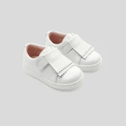 Tennis bébé fille en cuir - blanc jacadi