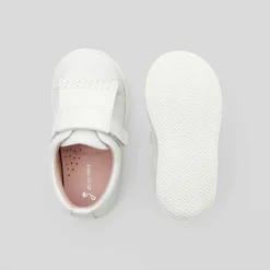 Tennis bébé fille en cuir - blanc jacadi
