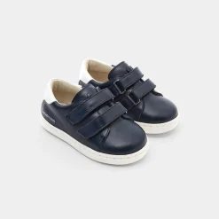Tennis bébé garçon en cuir - marine jacadi
