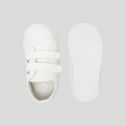 Tennis bébé garçon en toile - blanc jacadi