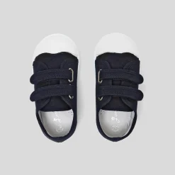 Tennis bébé garçon en toile - marine jacadi