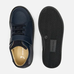 Tennis enfant garçon en cuir - marine jacadi