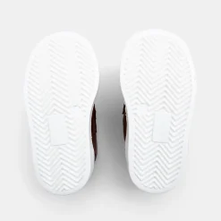 Tennis montantes bébé garçon en cuir lisse - naturel