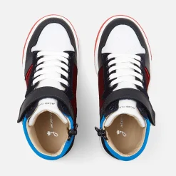 Tennis montantes enfant garçon - marine/bordeaux