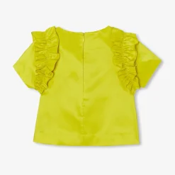 Top enfant fille en taffetas - lime