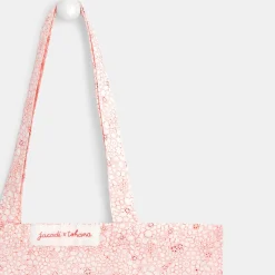 Tote bag en tissu Liberty - Jacadi x Tohana - rose/blanc