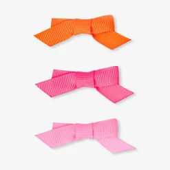 Trio de barrettes crocodile bébé fille - rose/multicolore