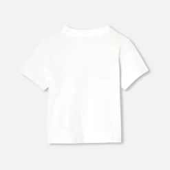T-shirt bébé garçon en coton biologique - blanc jacadi