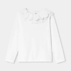 T-shirt enfant fille à collerette